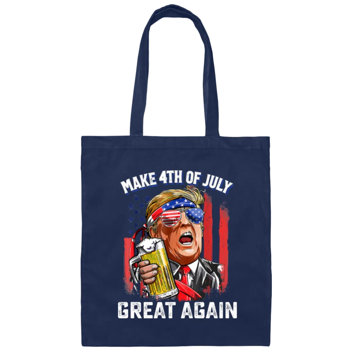 4th Of July Anniversary, Make 4th Of July Great Again, American Flag Canvas Tote Bag