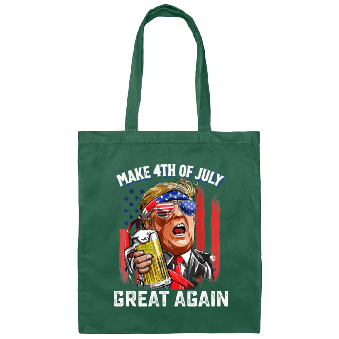 4th Of July Anniversary, Make 4th Of July Great Again, American Flag Canvas Tote Bag