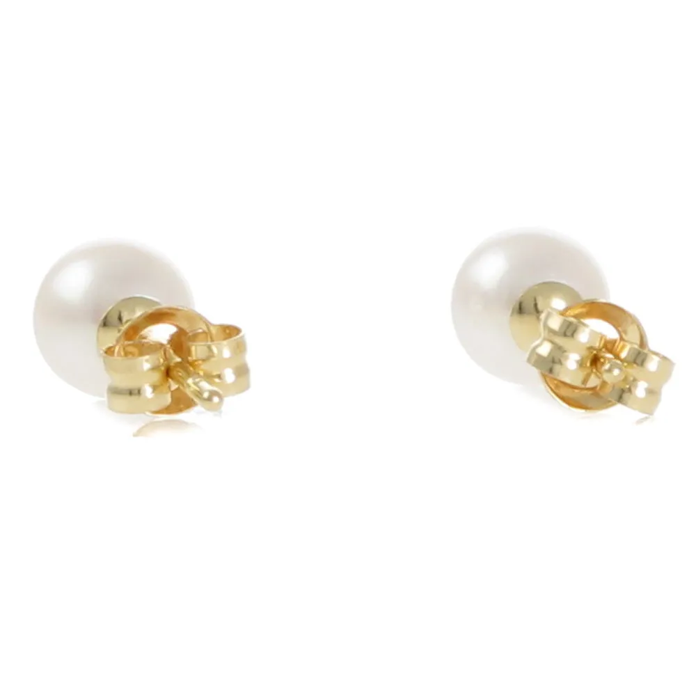 6-6.5mm Akoya Studs 18ct YG