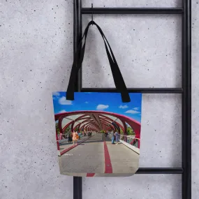 All-Over Print Tote Bag - Calgary Peace Bridge