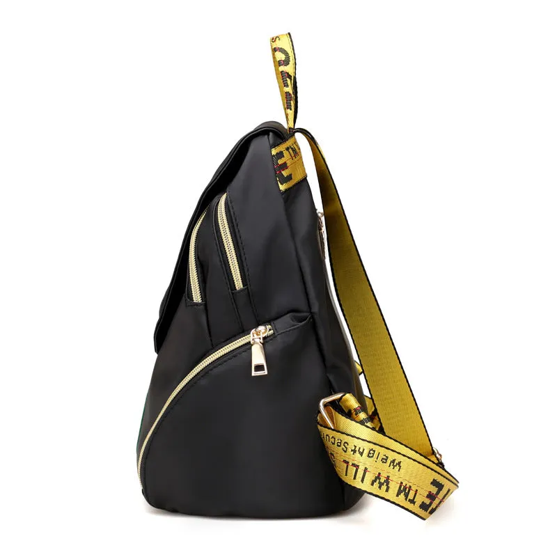 Black Striped Backpack