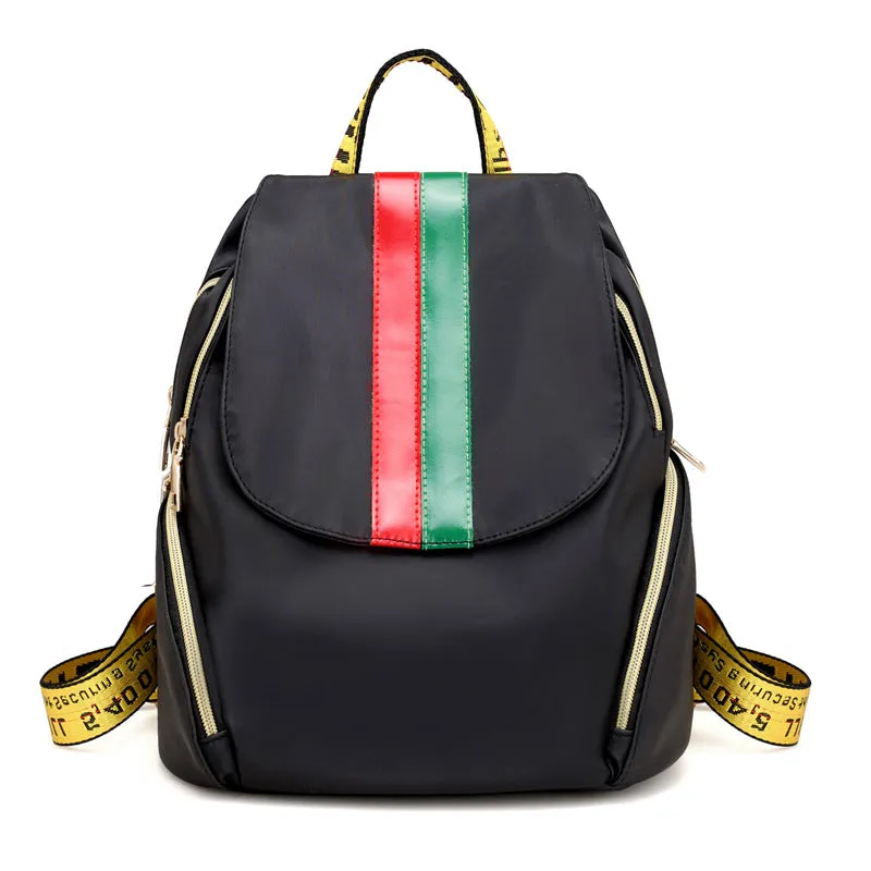 Black Striped Backpack