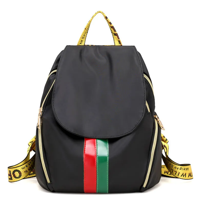 Black Striped Backpack