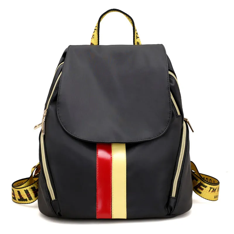 Black Striped Backpack