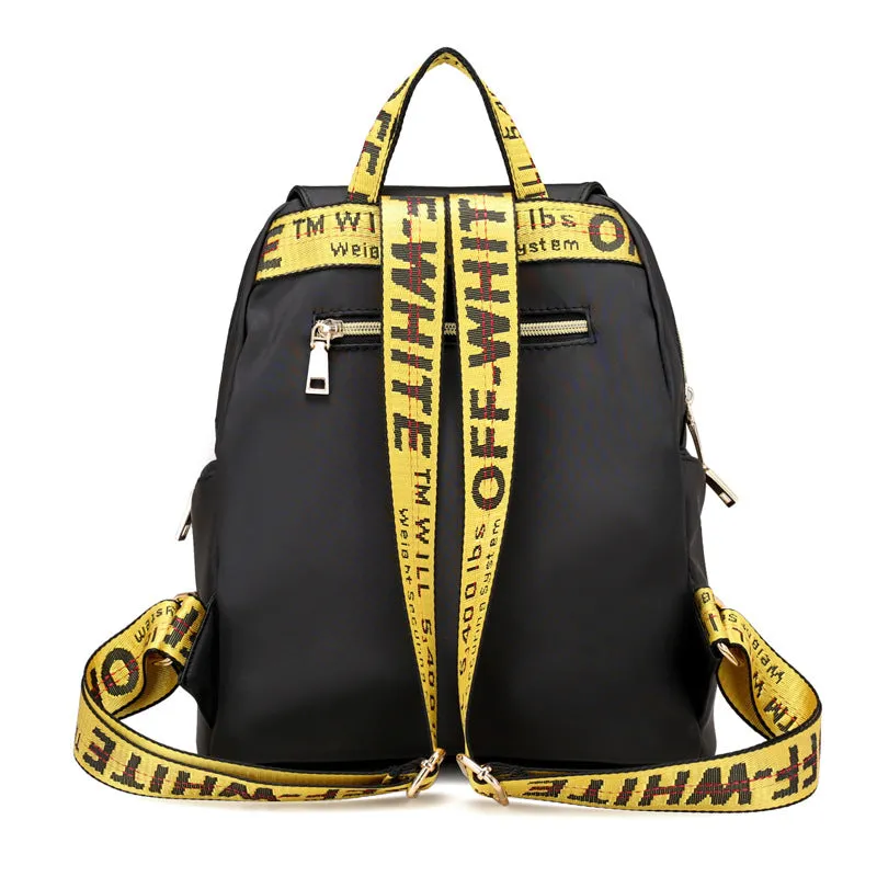 Black Striped Backpack