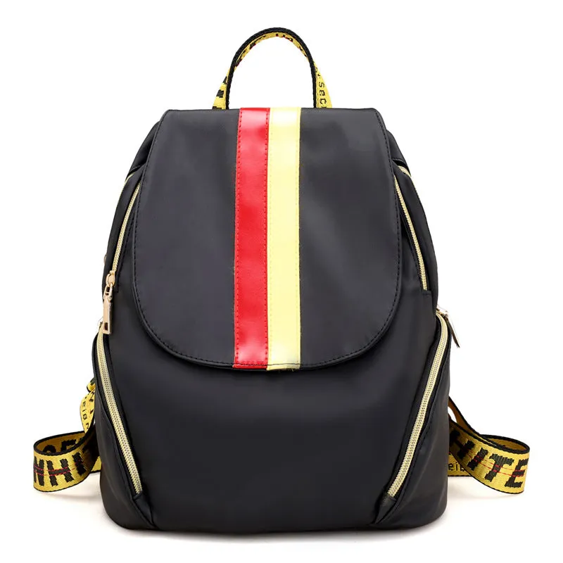 Black Striped Backpack