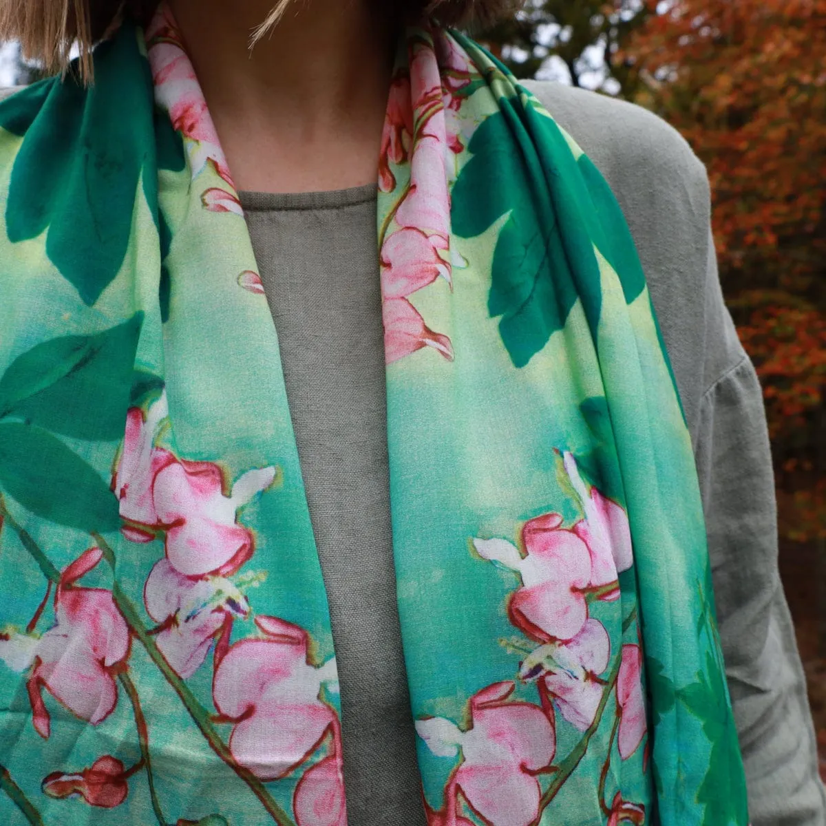 Bleeding Hearts Cotton Scarf