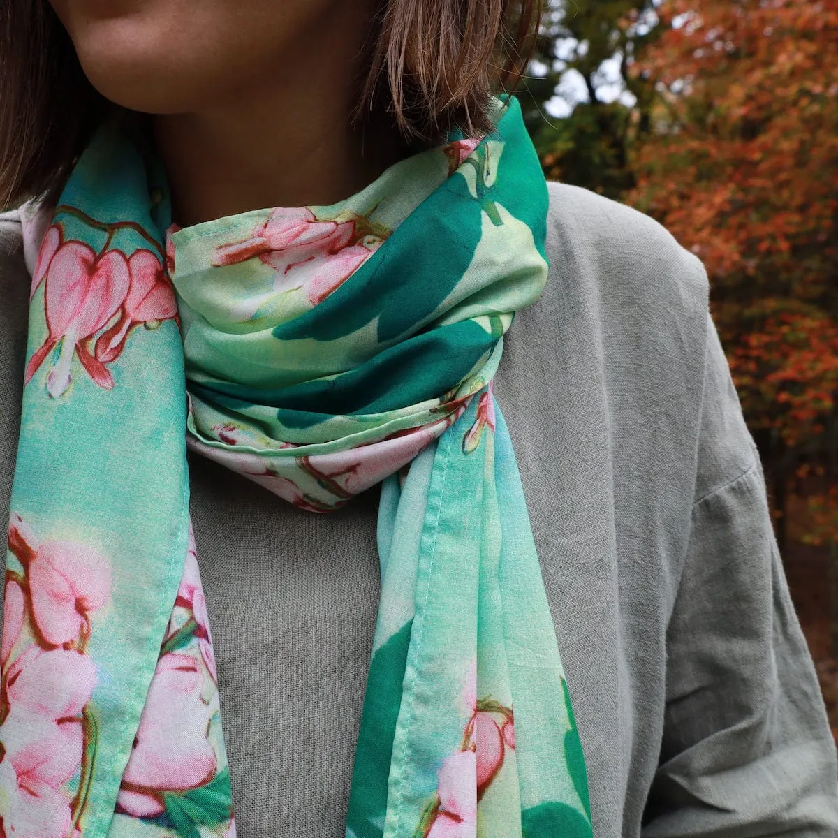 Bleeding Hearts Cotton Scarf