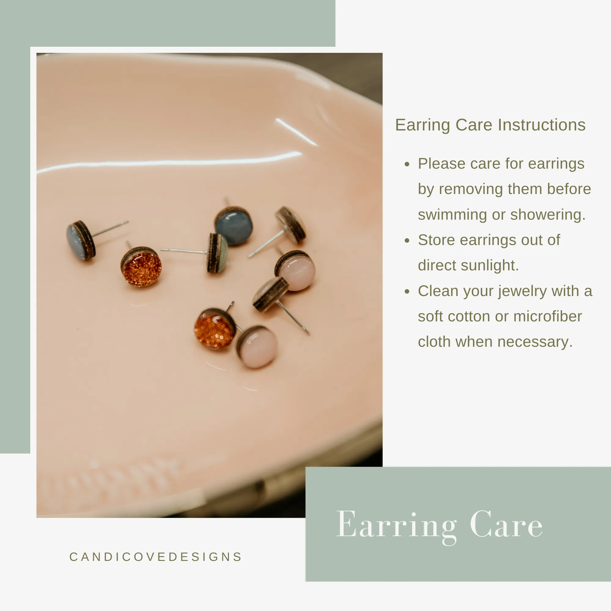 Brown Cowgirl Boots Stud Earrings by Candi Cove Designs