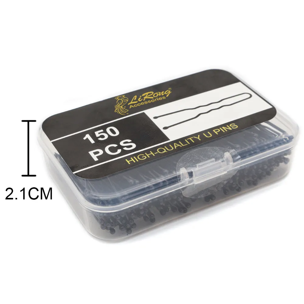 BSCI Audited Factory 5CM/1.97IN  U Pins for Thin Hair in Box Tiny Hair Pins Decorative Hair Accessories for Women Gray Fine Hair