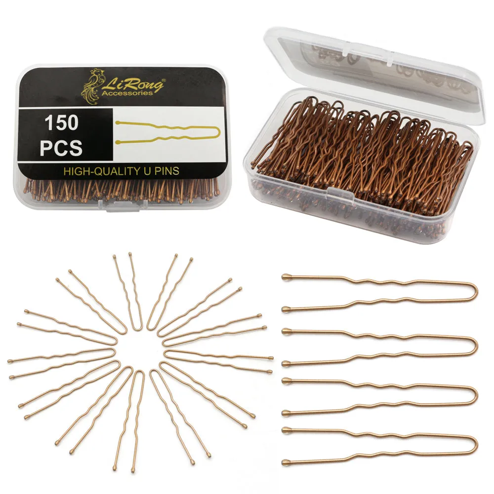 BSCI Audited Factory 5CM/1.97IN  U Pins for Thin Hair in Box Tiny Hair Pins Decorative Hair Accessories for Women Gray Fine Hair