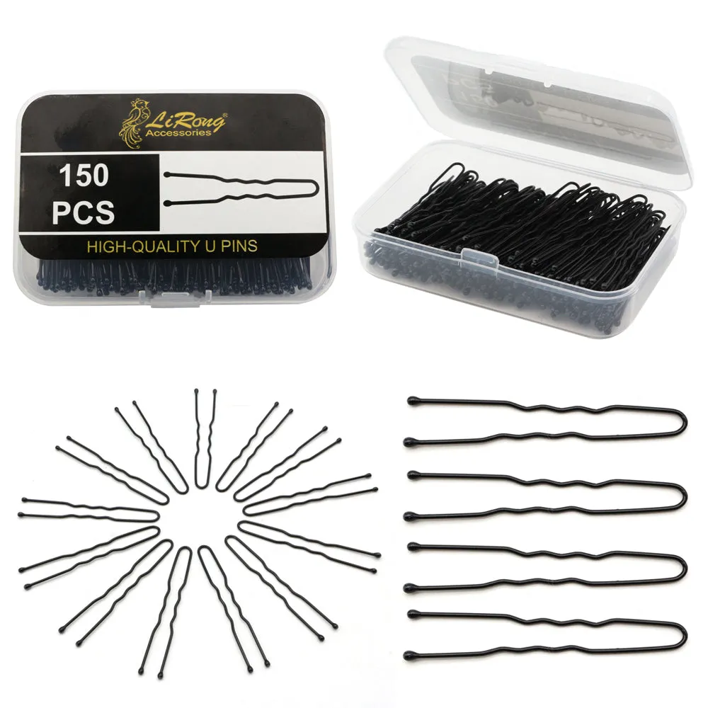 BSCI Audited Factory 5CM/1.97IN  U Pins for Thin Hair in Box Tiny Hair Pins Decorative Hair Accessories for Women Gray Fine Hair