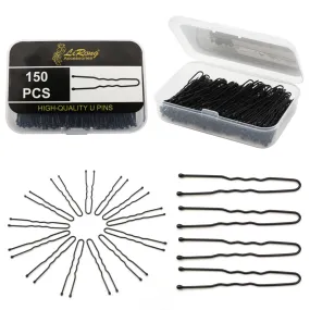 BSCI Audited Factory 5CM/1.97IN  U Pins for Thin Hair in Box Tiny Hair Pins Decorative Hair Accessories for Women Gray Fine Hair