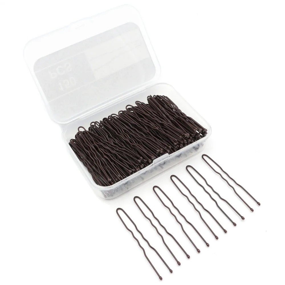 BSCI Audited Factory 5CM/1.97IN  U Pins for Thin Hair in Box Tiny Hair Pins Decorative Hair Accessories for Women Gray Fine Hair