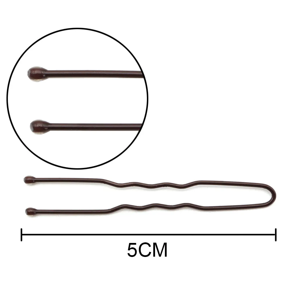 BSCI Audited Factory 5CM/1.97IN  U Pins for Thin Hair in Box Tiny Hair Pins Decorative Hair Accessories for Women Gray Fine Hair