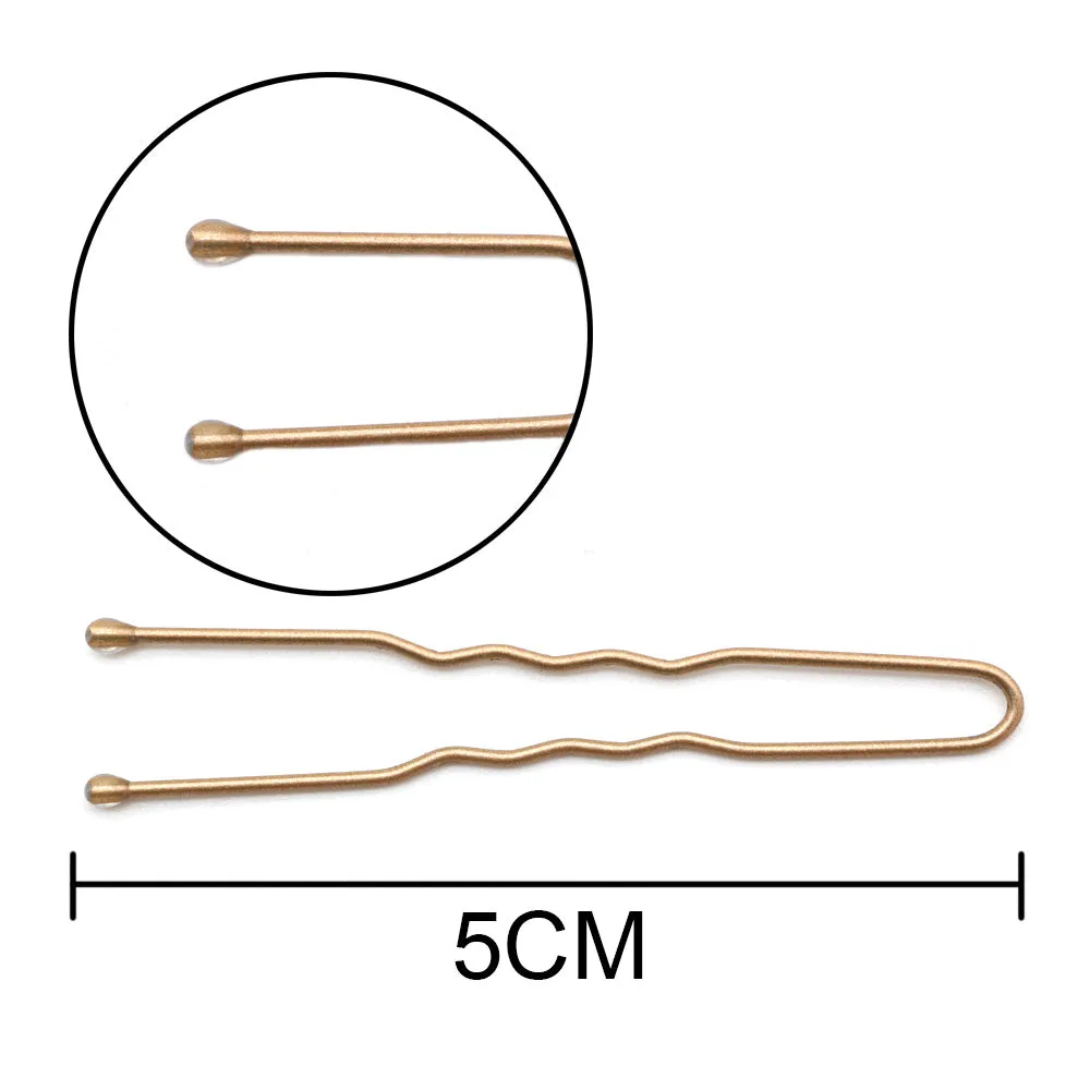 BSCI Audited Factory 5CM/1.97IN  U Pins for Thin Hair in Box Tiny Hair Pins Decorative Hair Accessories for Women Gray Fine Hair