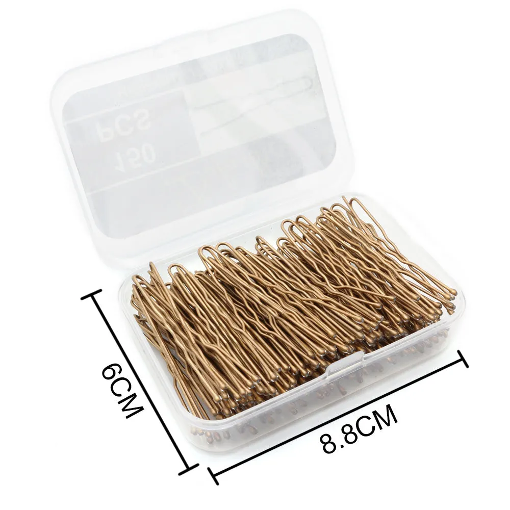 BSCI Audited Factory 5CM/1.97IN  U Pins for Thin Hair in Box Tiny Hair Pins Decorative Hair Accessories for Women Gray Fine Hair