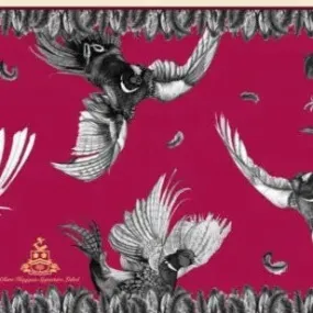 Clare Haggas Classic Signature Monochrome Scarf - Cerise