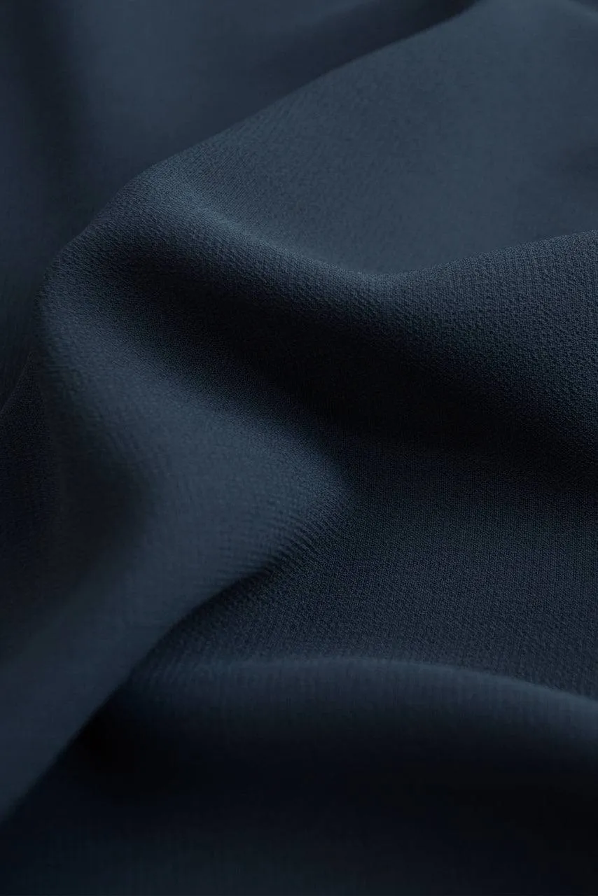 Classic Chiffon Hijab - Space Blue