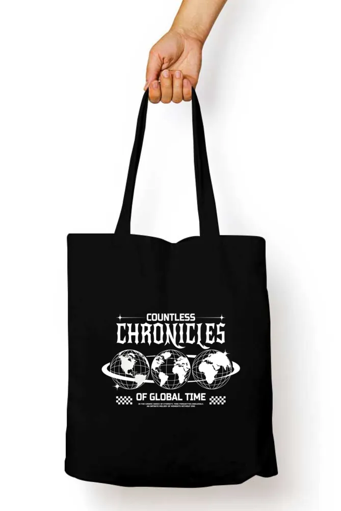 Countless Chronicles Earth Quote Zipper Tote Bag