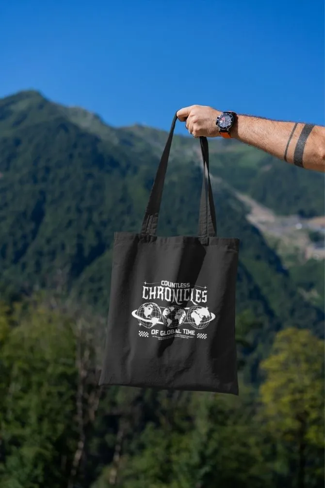 Countless Chronicles Earth Quote Zipper Tote Bag