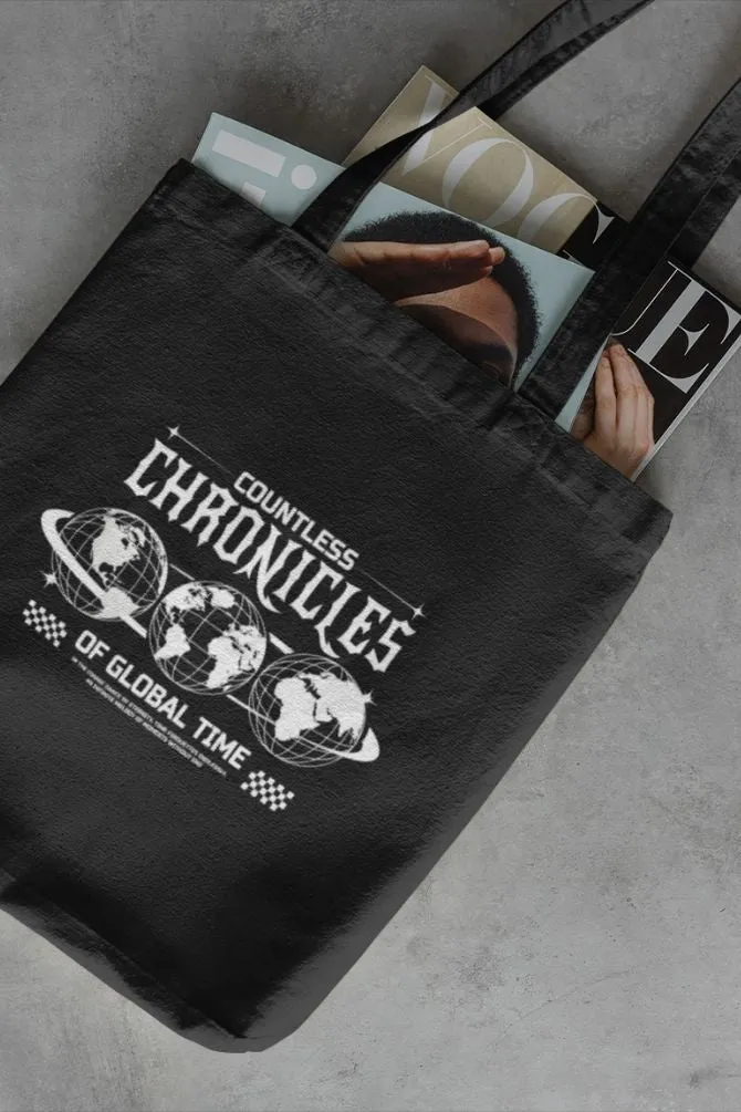 Countless Chronicles Earth Quote Zipper Tote Bag