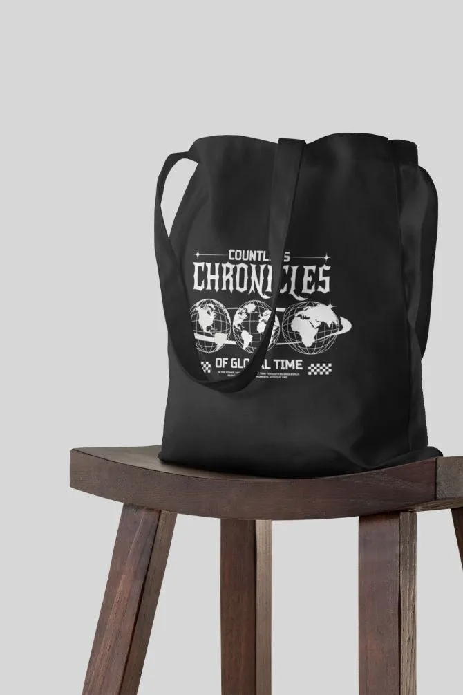 Countless Chronicles Earth Quote Zipper Tote Bag