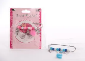 Decorative Pins Pink Or Blue 12 per pack