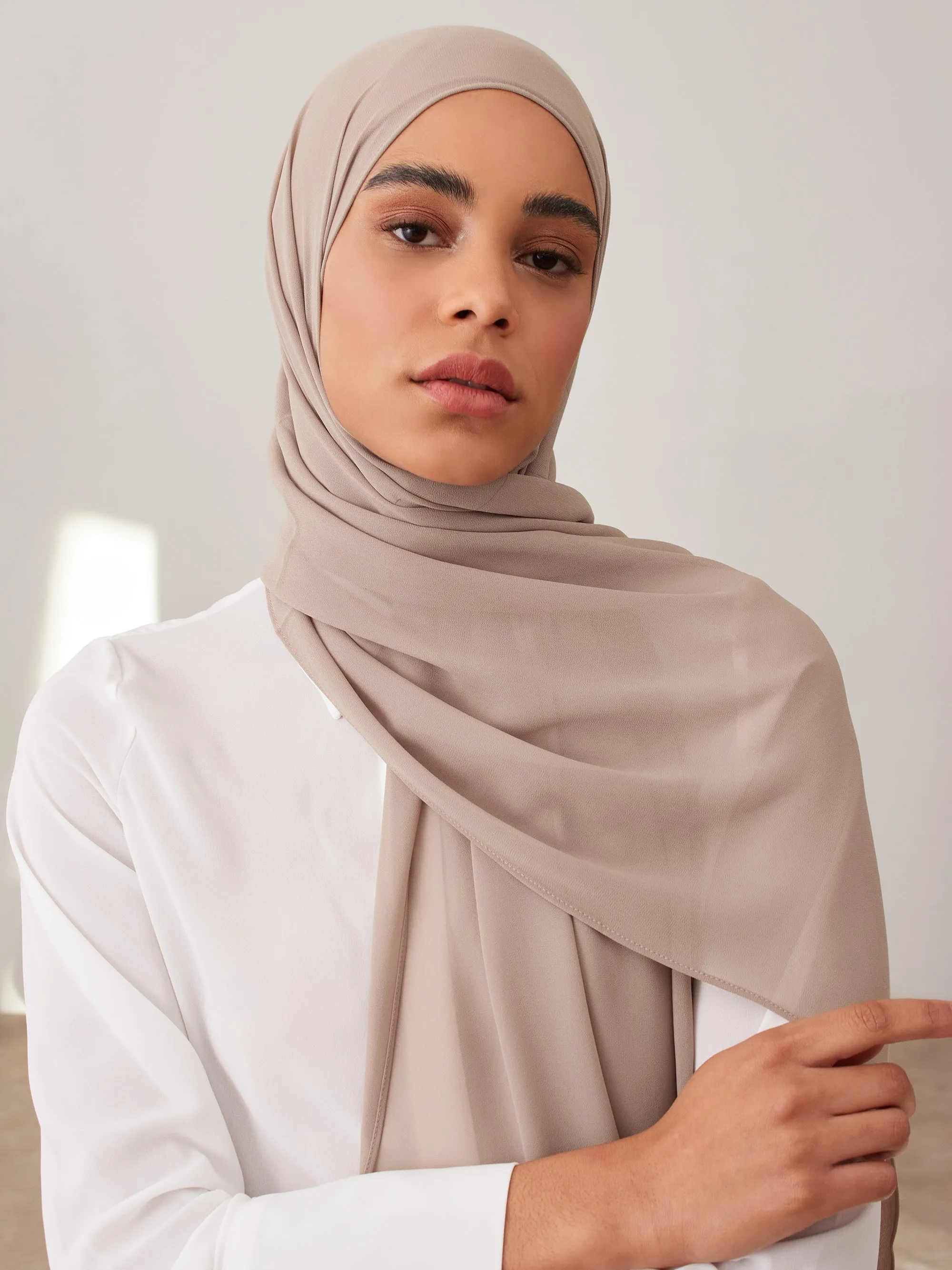 Deluxe Chiffon Hijab Mink