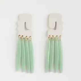 Emersyn Earrings White/Seafoam