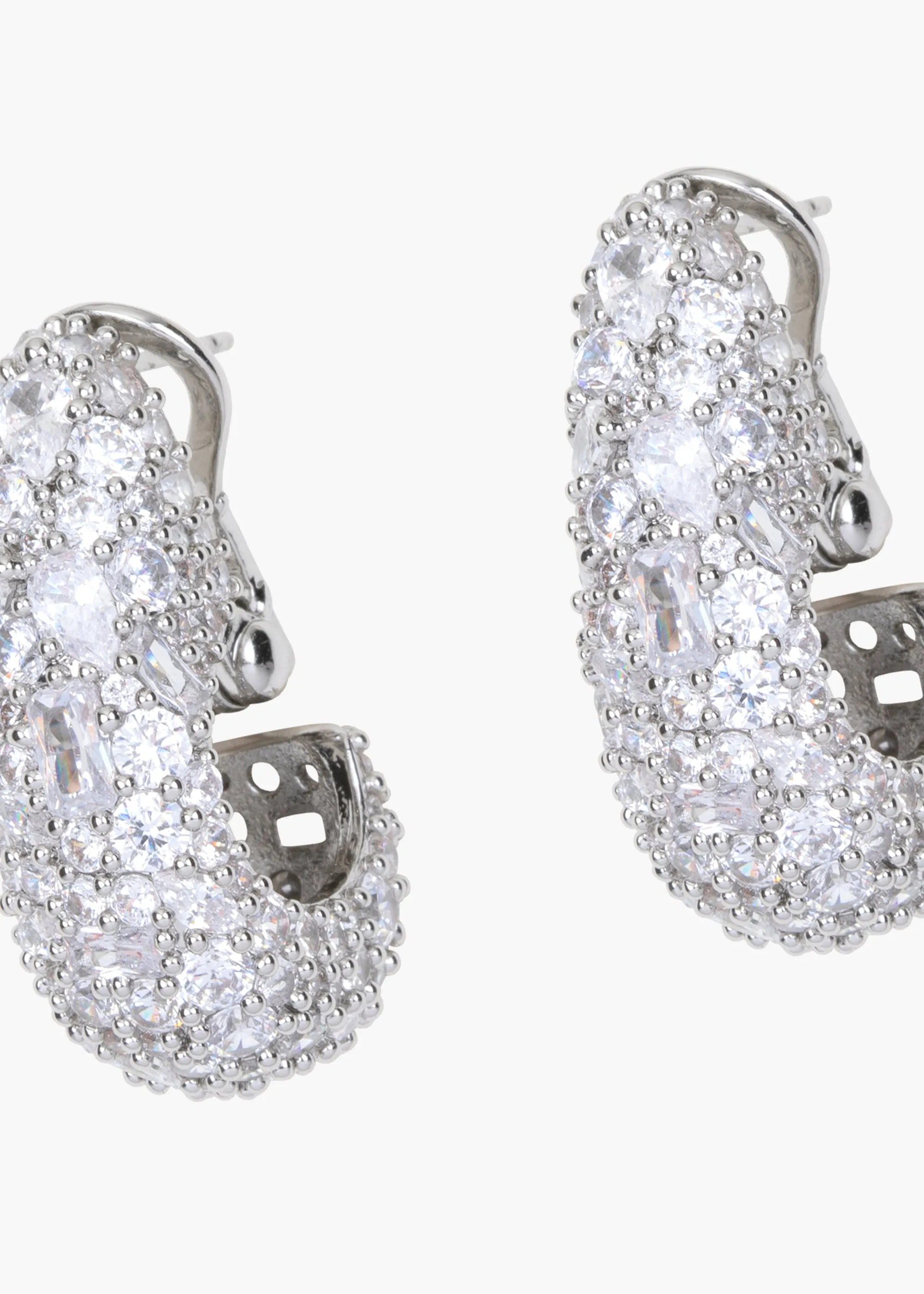 Etta Hoop Earrings -- Crystal