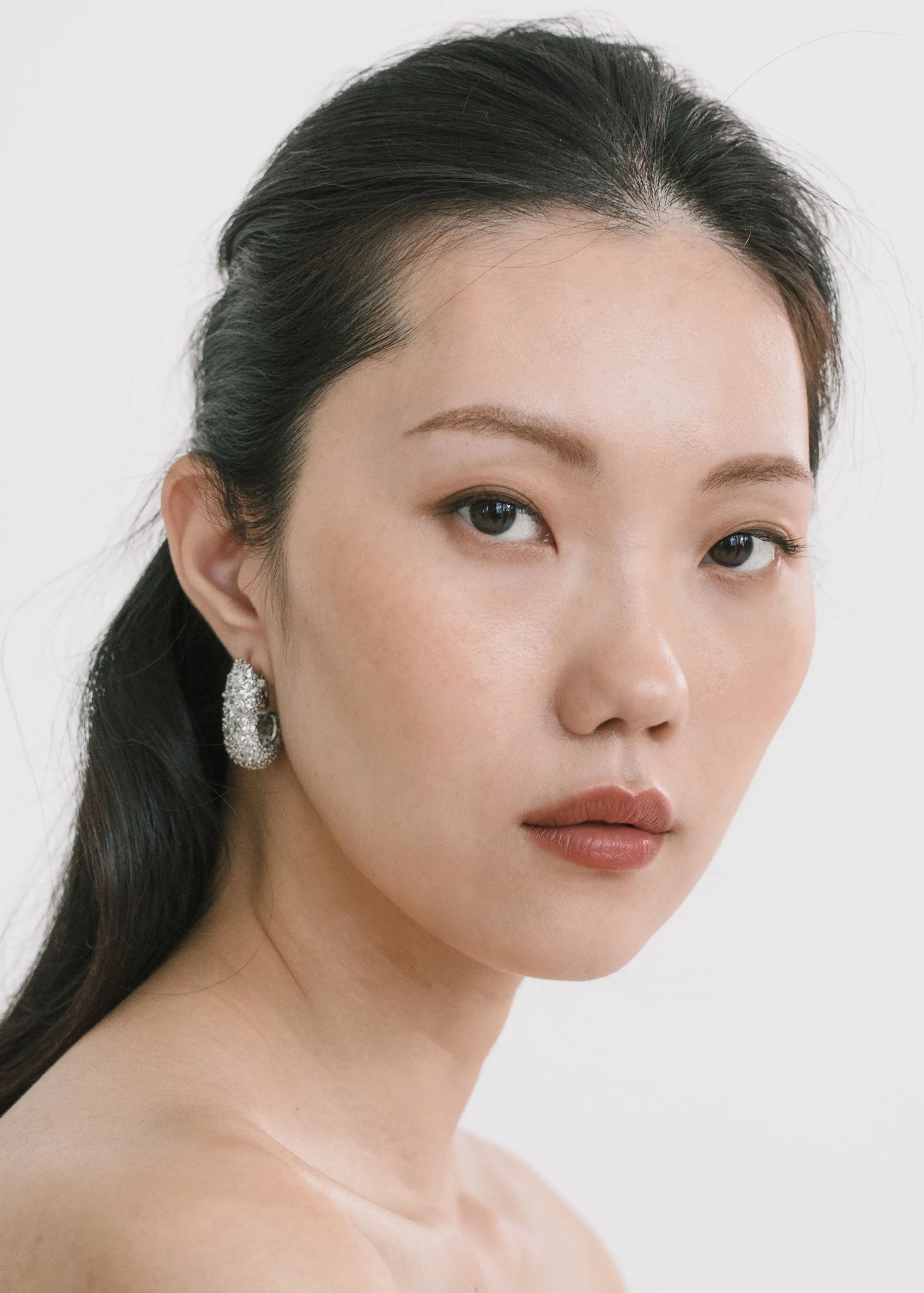 Etta Hoop Earrings -- Crystal