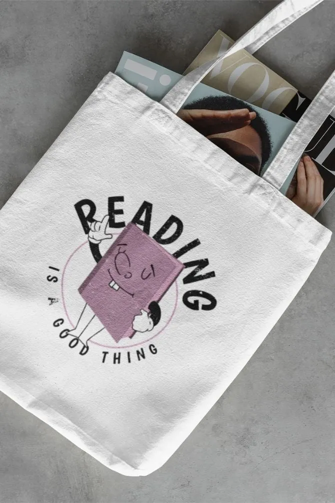 Funny Cartoon Book Zipper Tote Bag