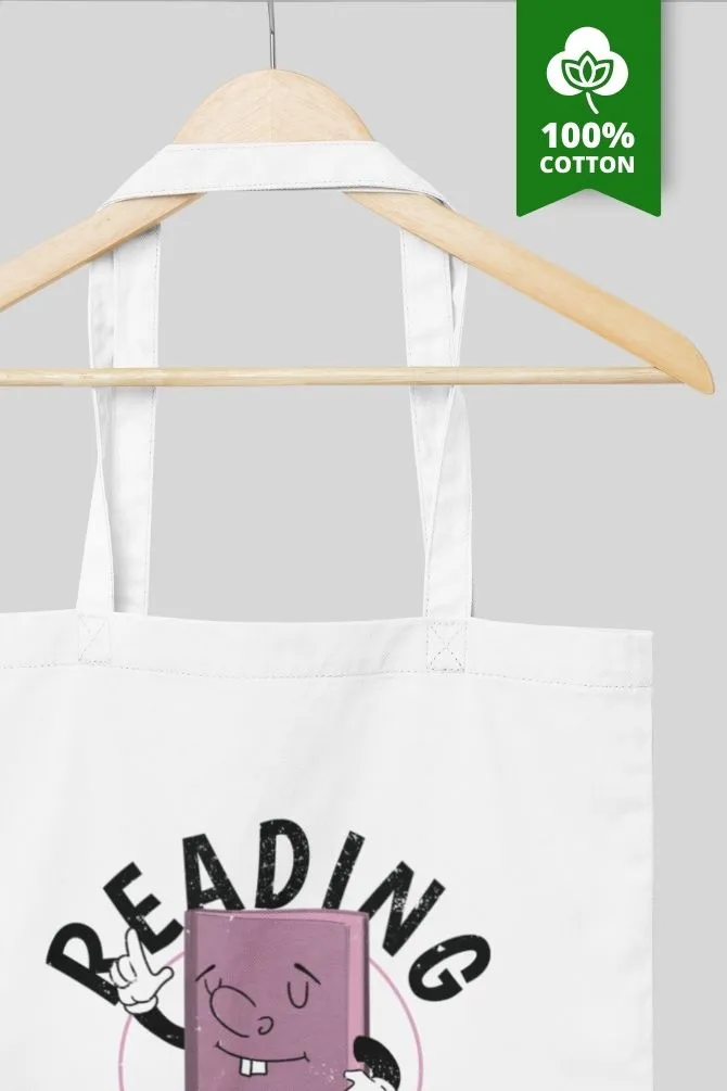 Funny Cartoon Book Zipper Tote Bag