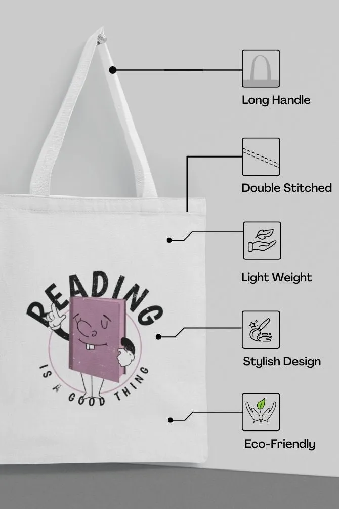 Funny Cartoon Book Zipper Tote Bag