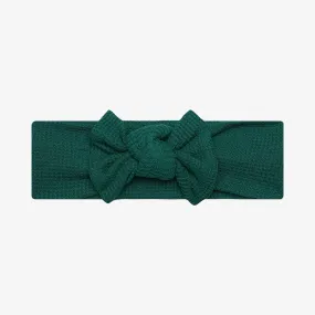 Hunter Green Waffle- Infant Headwrap Posh Peanut
