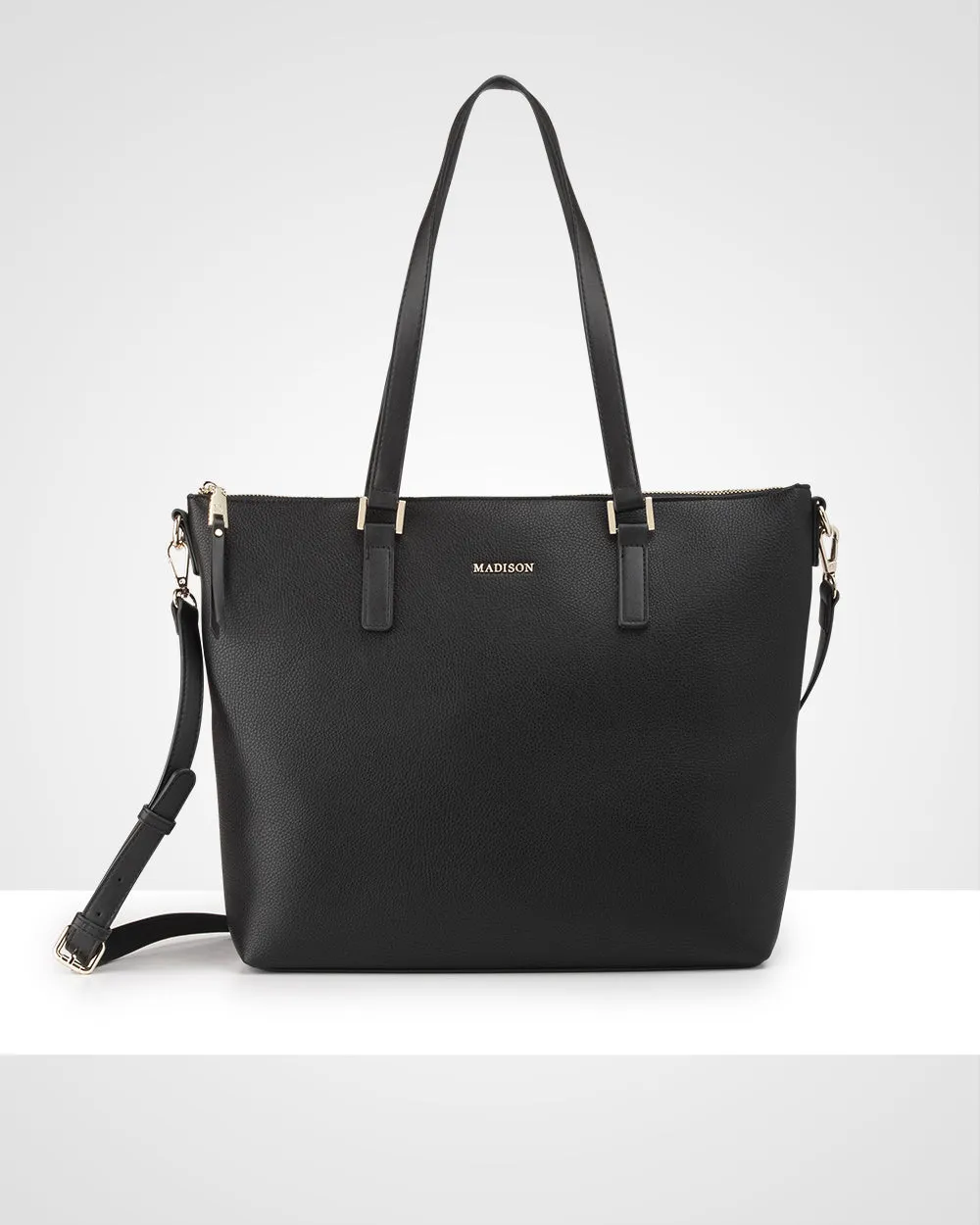 Inga Large Zip Top Tote Bag with Laptop Pocket   Leopard Bag Strap