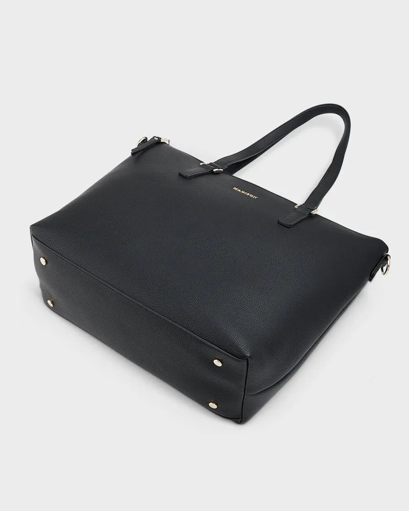 Inga Large Zip Top Tote Bag with Laptop Pocket   Leopard Bag Strap