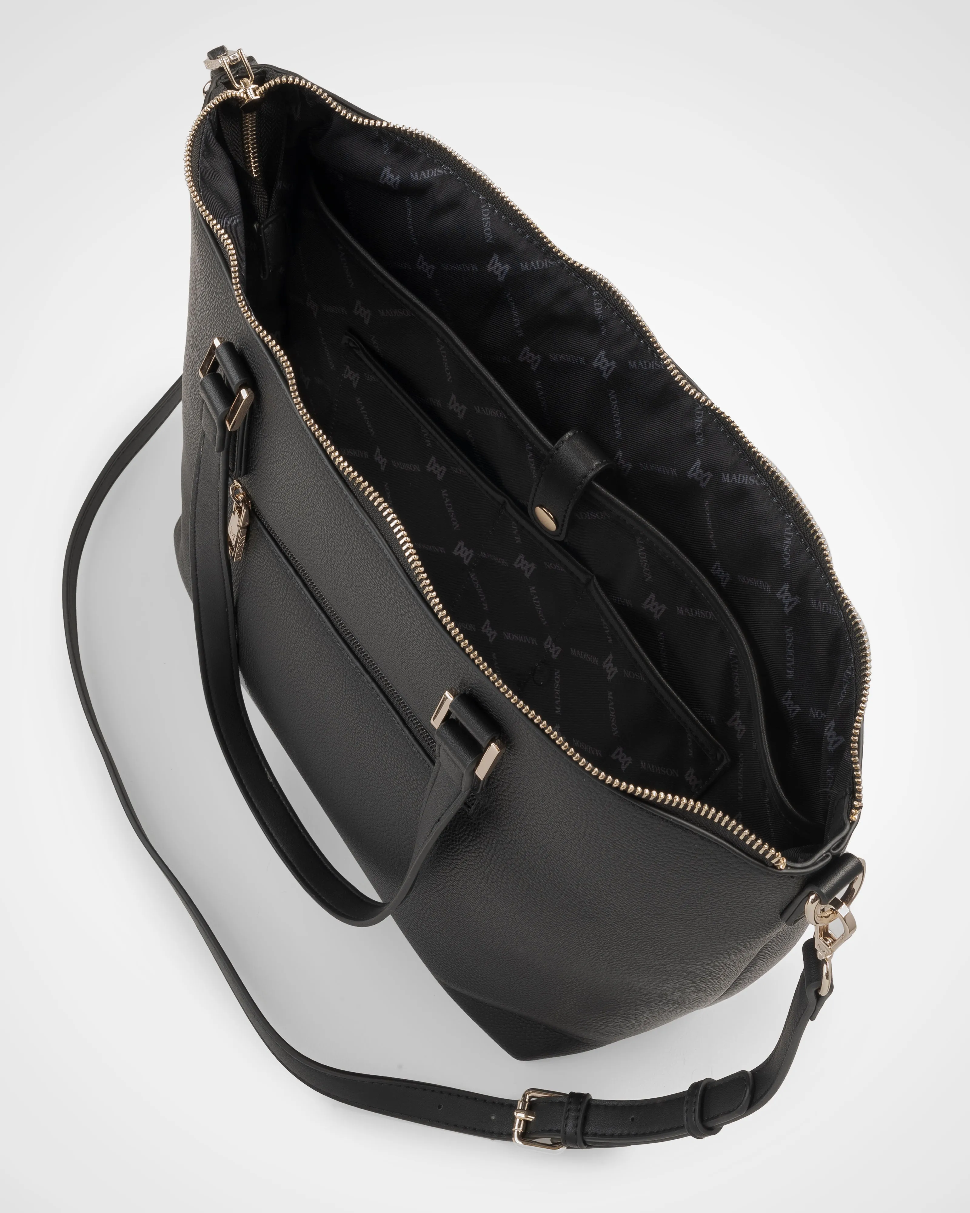 Inga Large Zip Top Tote Bag with Laptop Pocket   Leopard Bag Strap