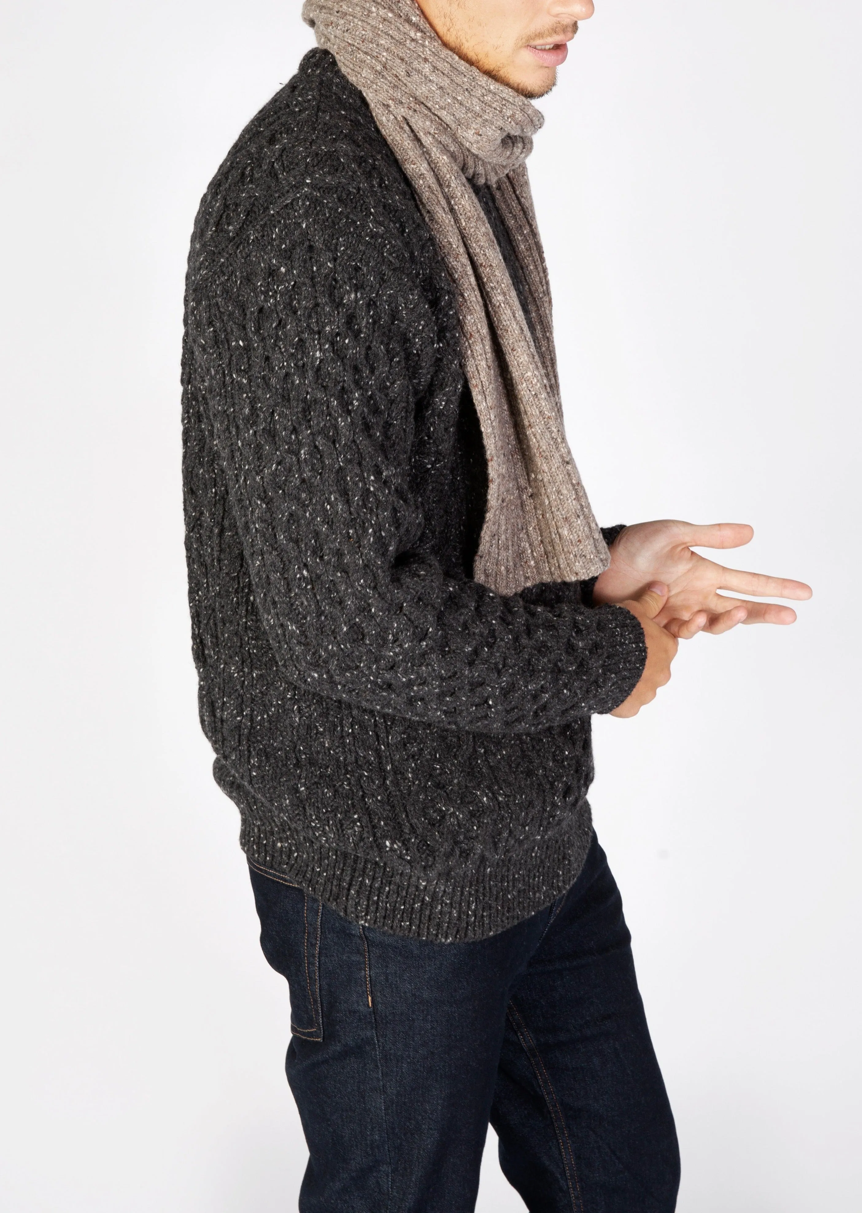 IrelandsEye Luxe Ribbed Scarf | Rocky Ground