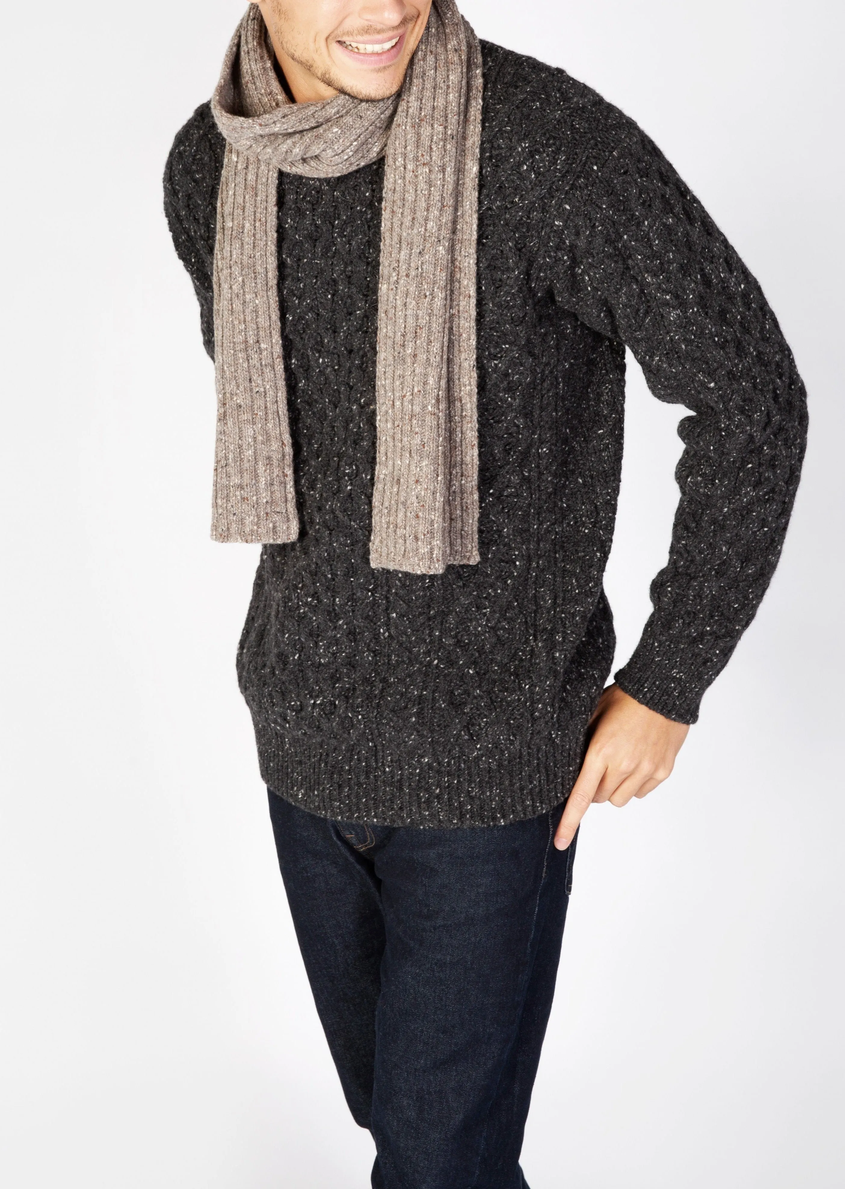IrelandsEye Luxe Ribbed Scarf | Rocky Ground