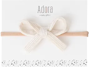 Mini Corduroy Bow Headbands by Adora (more colors)