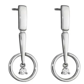 Modern Circle Diamond Earrings