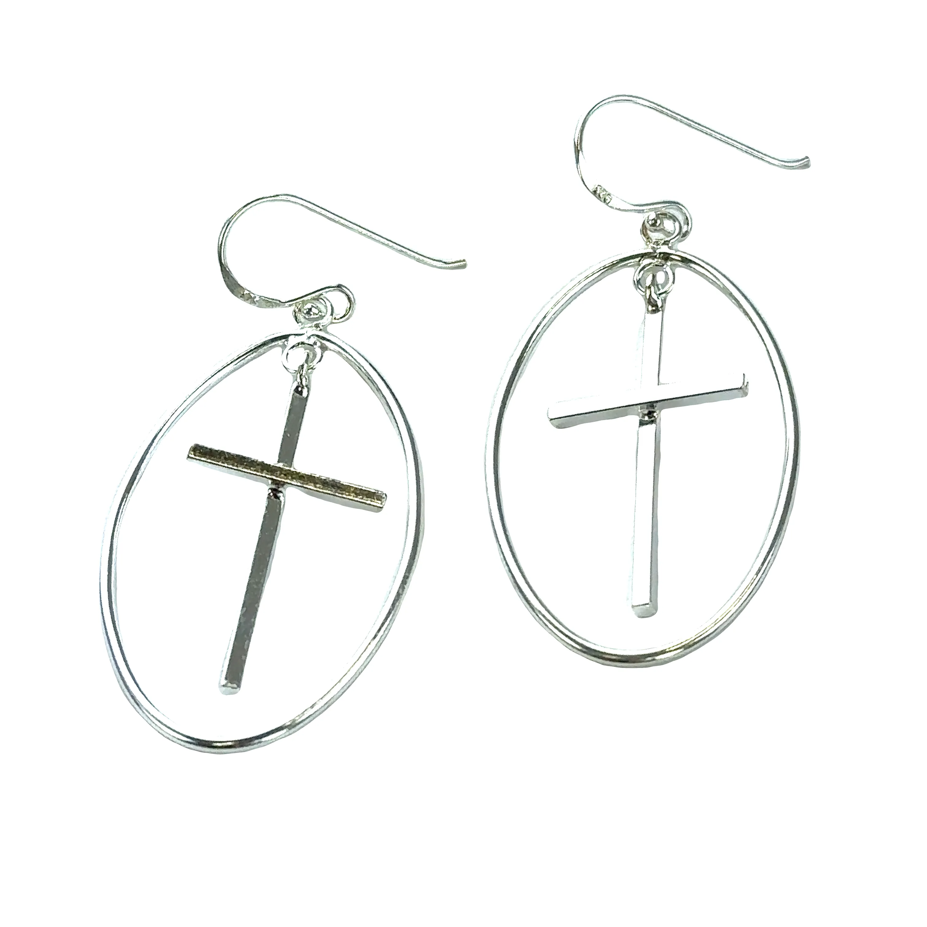 Modern Cross Earrings