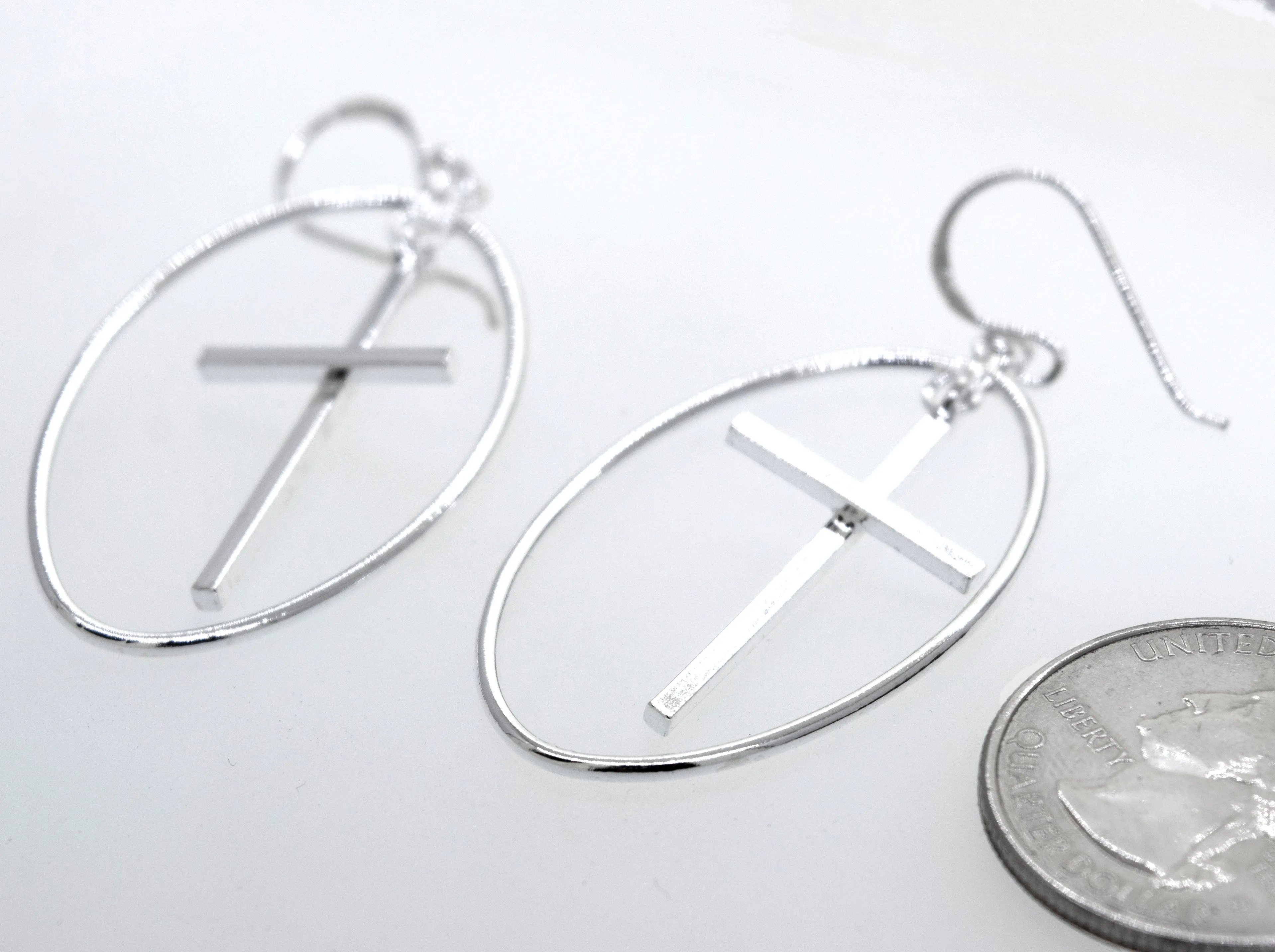 Modern Cross Earrings