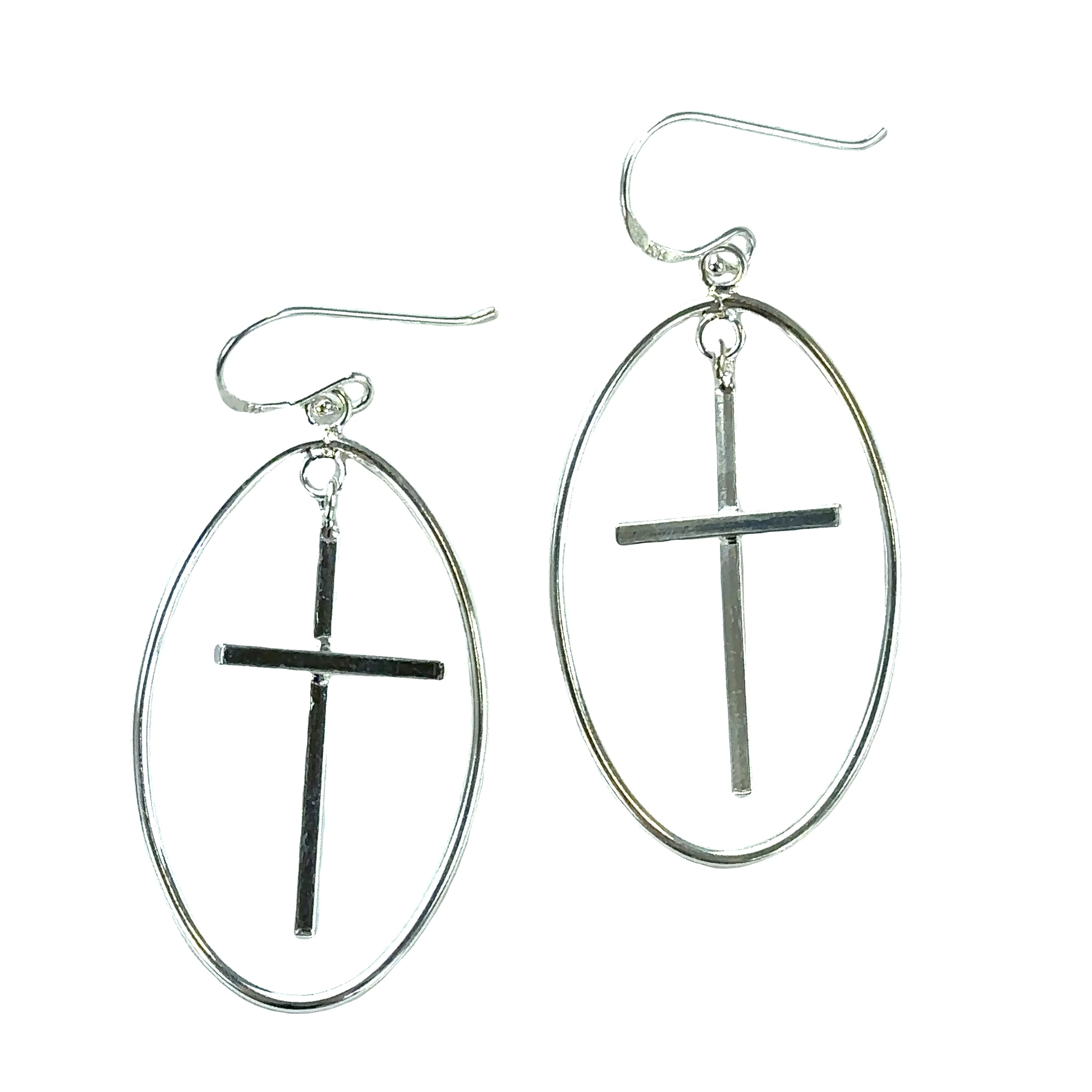 Modern Cross Earrings