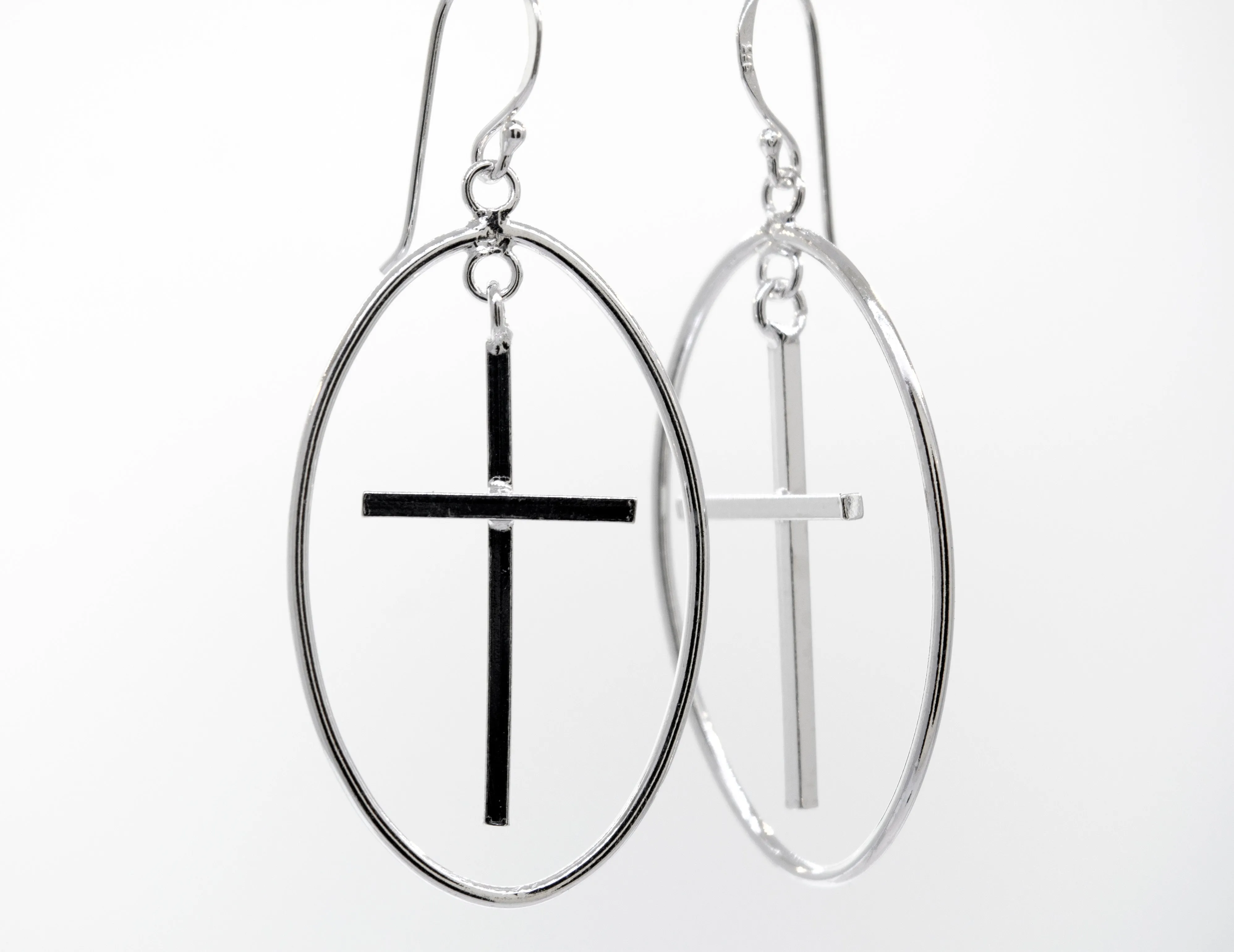 Modern Cross Earrings