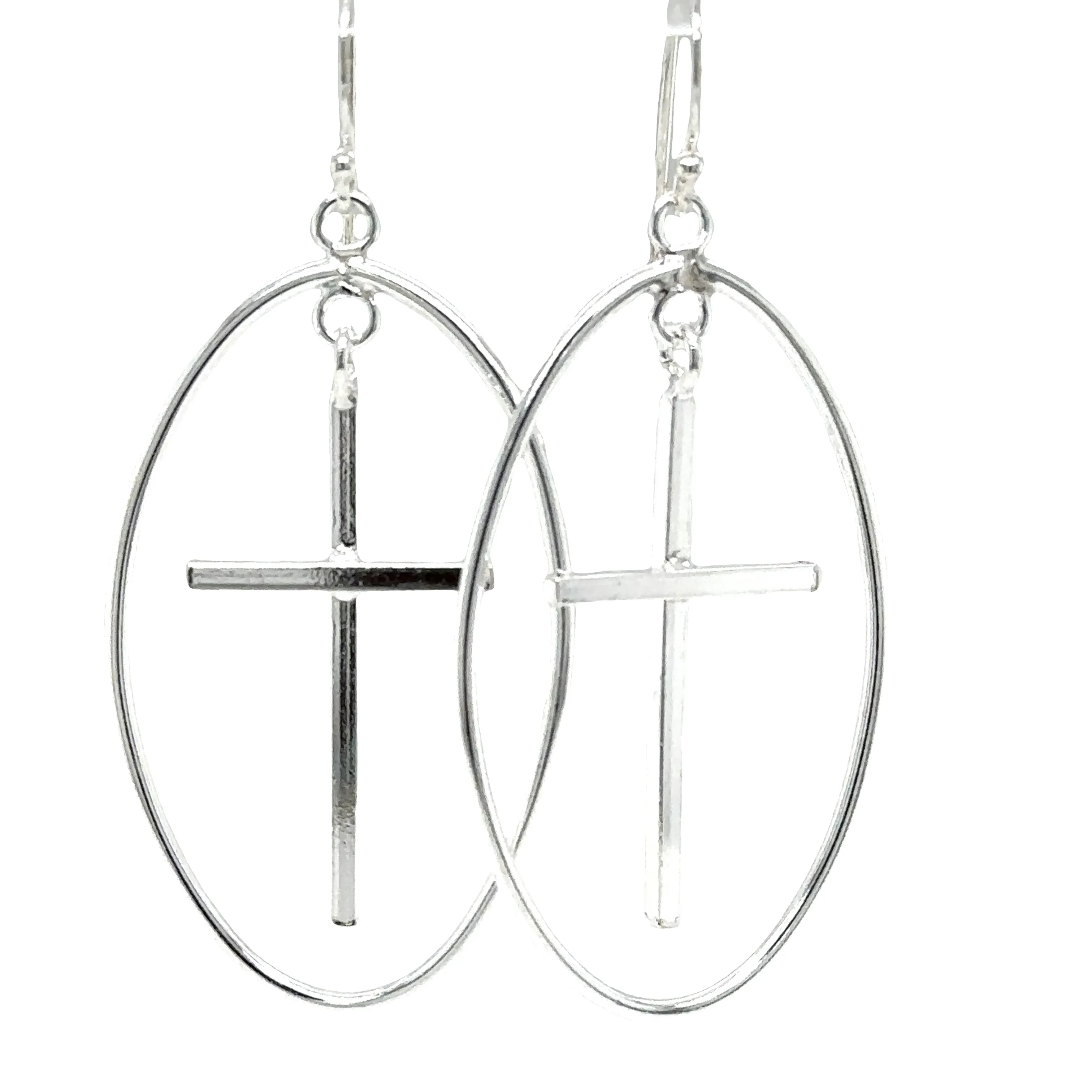 Modern Cross Earrings