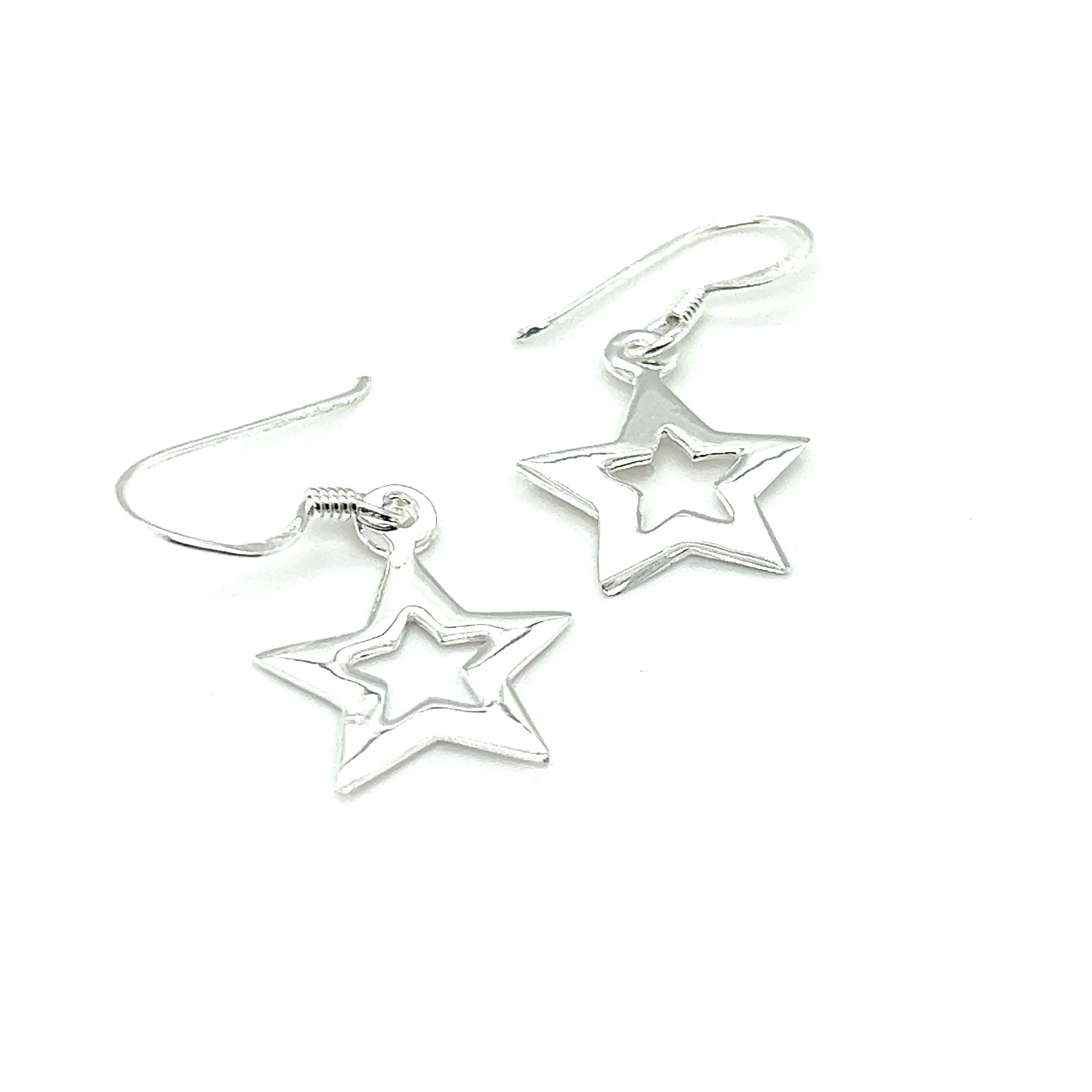 Open Star Earrings