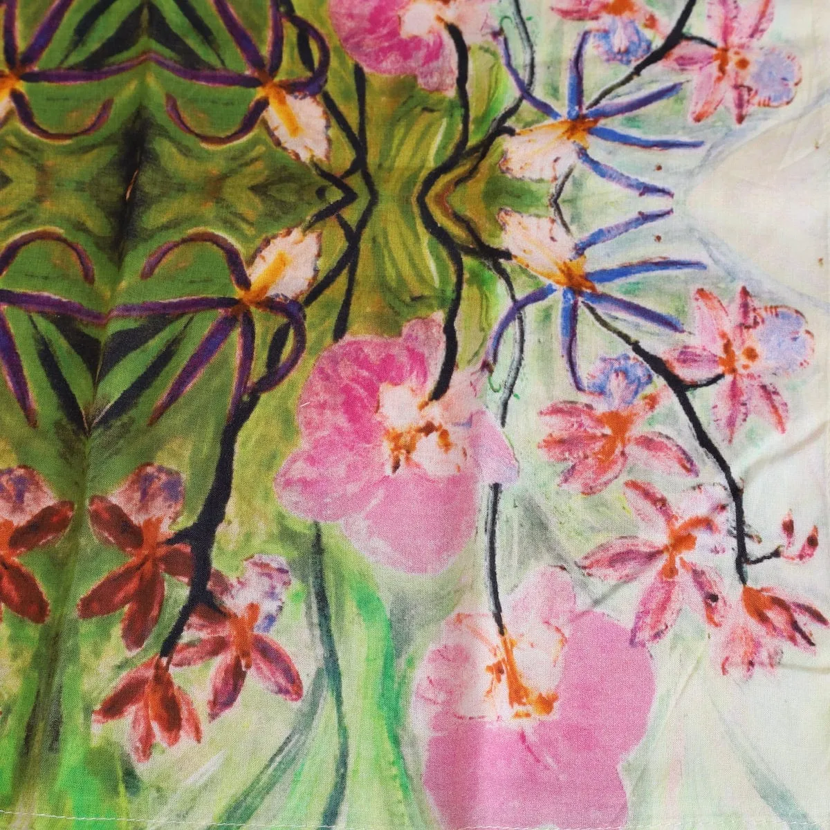 Orchid Sanctuary Cotton Scarf